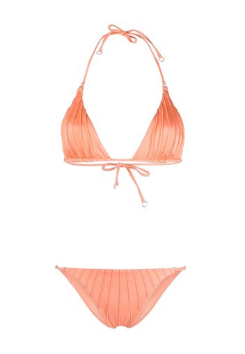 Noire Swimwear gathered bikini set - Orange