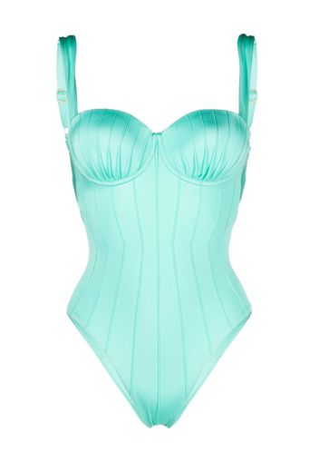 Noire Swimwear Badeanzug im Balconette-Style - Blau