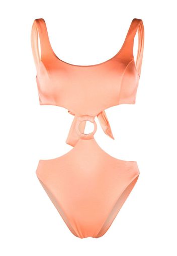 Noire Swimwear Badeanzug mit Cut-Outs - Orange