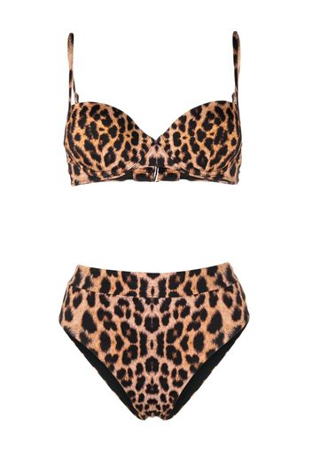 Noire Swimwear leopard-print bikini set - Nude