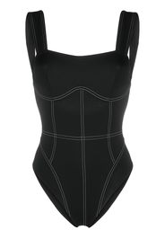 Noire Swimwear Badeanzug mit Rückenausschnitt - Schwarz