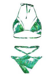 Noire Swimwear Bikini mit Print - Grün