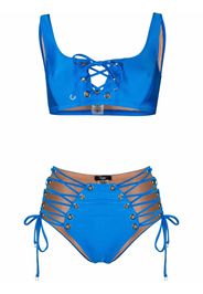 Noire Swimwear Bikini mit Schnürung - Blau