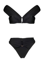 Noire Swimwear Bikini mit hohem Bund - Schwarz