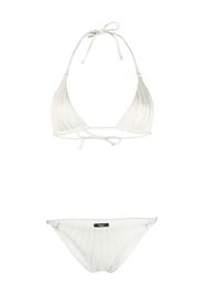 Noire Swimwear gathered bikini set - Weiß