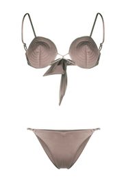 Noire Swimwear Bikini mit Ziernähten - Nude