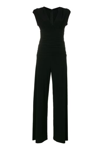 Norma Kamali Jumpsuit mit tiefem Ausschnitt - Schwarz