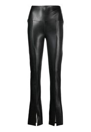 Norma Kamali faux-leather skinny trousers - Schwarz