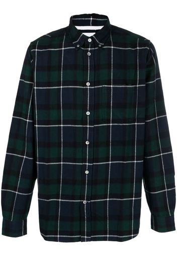 Norse Projects check-pattern long-sleeve shirt - Blau