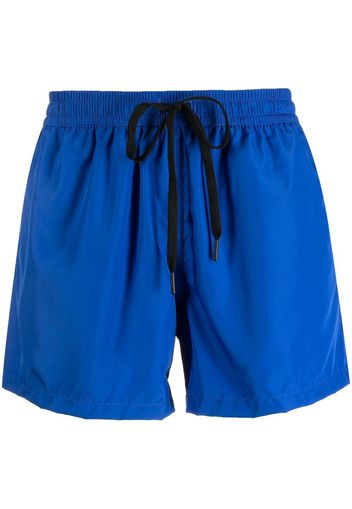 Nos Beachwear logo-patch detail swim shorts - Blau