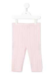 N.PEAL KIDS Leggings mit Zopfmuster - Rosa