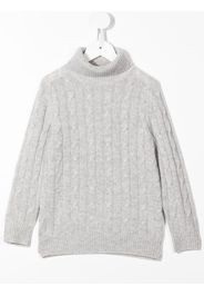 N.PEAL KIDS Rollkragenpullover aus Bio-Kaschmir - Grau