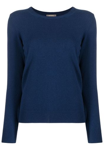 N.Peal Klassischer Kaschmirpullover - Blau