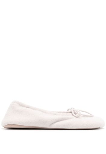 N.Peal Slipper mit Zopfmuster - Nude