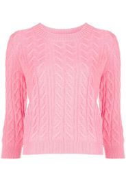 N.Peal Kaschmirpullover mit Zopfmuster - Rosa