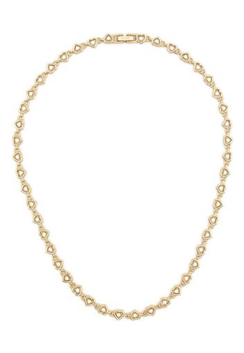 NUMBERING Round Brilliant Heart-Chain necklace - Gold