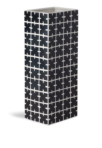 Nuove Forme Vase mit geometrischem Print - Schwarz