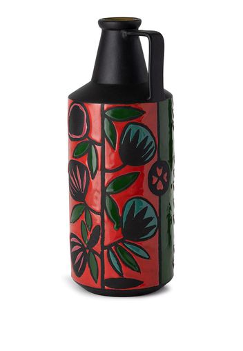 Nuove Forme Vase mit Blumenmuster - Schwarz