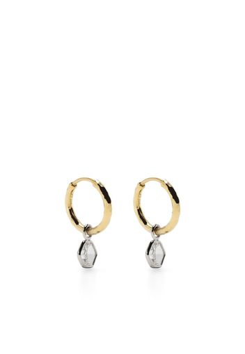 Octavia Elizabeth 18kt Petit Gabby Gelbgoldcreole mit Diamanten