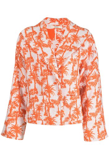 Odeeh Jacke mit Palmen-Print - Orange