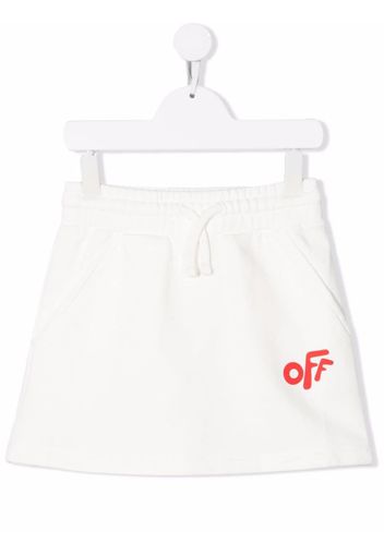 Off-White Kids Sportrock mit Logo-Print - Weiß