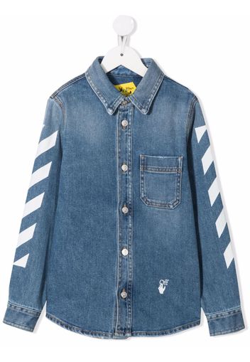 Off-White Kids BLUE DENIM SHIRT BLUE WHITE - Blau