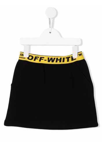 Off-White Kids logo-waistband sweat skirt - Schwarz