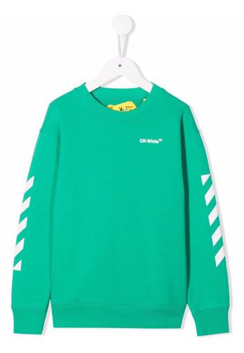 Off-White Kids OFF HELVETICA CREWNECK GREEN WHITE - Grün