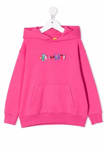 Off-White Kids OFF WHITE MONSTER HOODIE FUCHSIA WHITE - Rosa