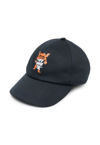 Off-White Kids monster logo baseball cap - Blau