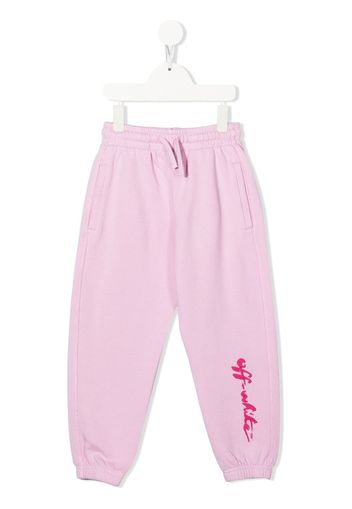 Off-White Kids Script logo-print track pants - Rosa