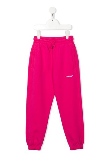 Off-White Kids logo-print track pants - Rosa