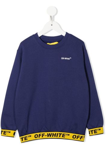 Off-White Kids Industrial Logo-print sweatshirt - Blau