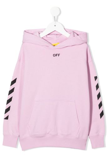 Off-White Kids logo pullover hoodie - Rosa