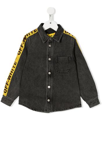 Off-White Kids side logo-print detail shirt - Grau