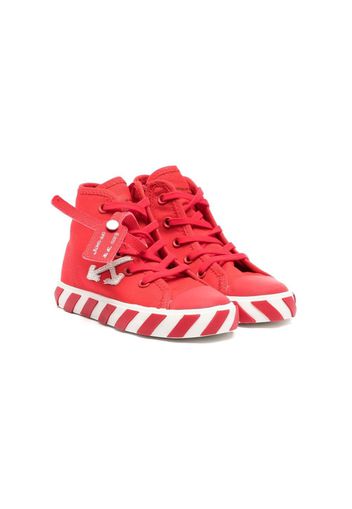 Off-White Kids Vulcanized High-Top-Sneakers - Rot