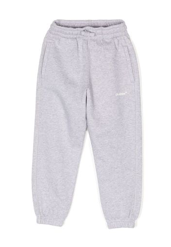 Off-White Kids logo-print track pants - Grau