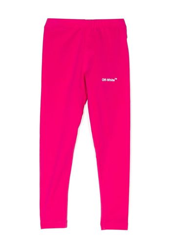 Off-White Kids Leggings mit diagonalen Streifen - Rosa