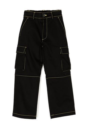 Off-White Kids multi-pocket cargo trousers - Schwarz