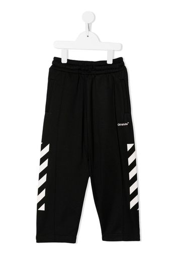 Off-White Kids Off Helvetica printed joggers - Schwarz