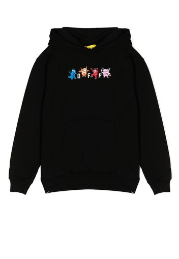 Off-White Kids Hoodie mit Logo-Print - Schwarz