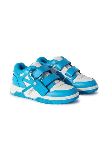 Off-White Kids Out of Office Sneakers mit Klettverschluss - Blau