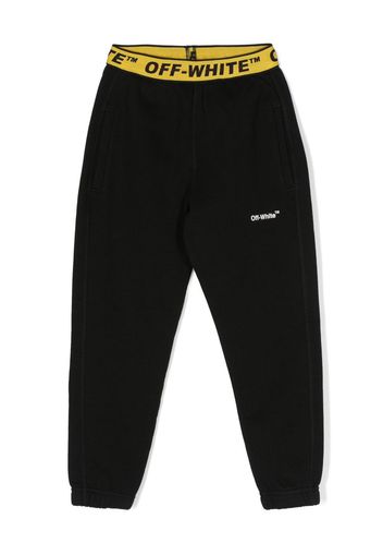 Off-White Kids Jogginghose mit Logo-Bund - BLACK YELLOW