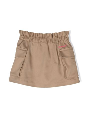 Off-White Kids Helvetica cargo skirt - Braun