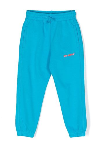 Off-White Kids signature Diag-stripe track pant - Blau