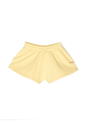 Off-White Kids logo-print track shorts - Gelb