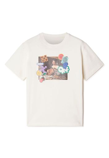 Off-White Kids T-Shirt mit Sticker-Print - Weiß