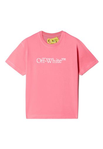 Off-White Kids Bookish T-Shirt mit Logo-Print - Rosa