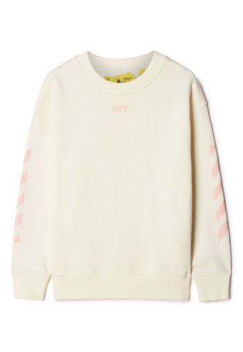 Off-White Kids Sweatshirt mit Off Stamp-Print - Weiß