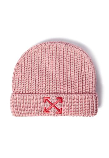 Off-White Kids Gestrickte Beanie mit Pfeilen - Rosa